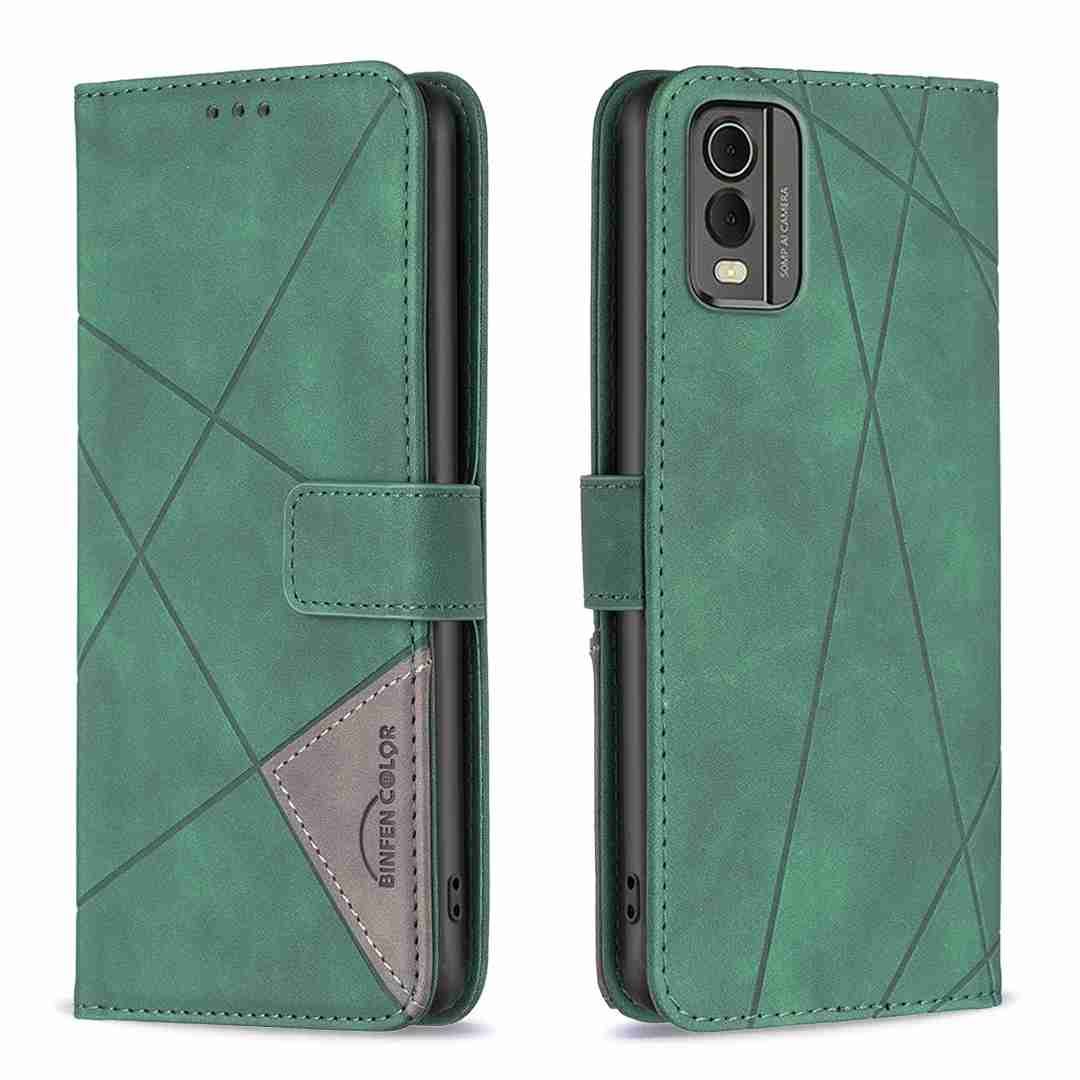 (Binfen2025) - Case For NOKIA C32 Luxury Flip PU Leather Wallet Magnetic Adsorption Cover