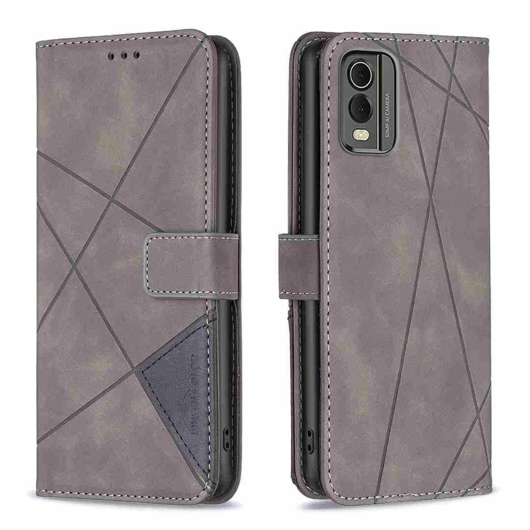 (Binfen2025) - Case For NOKIA C32 Luxury Flip PU Leather Wallet Magnetic Adsorption Cover
