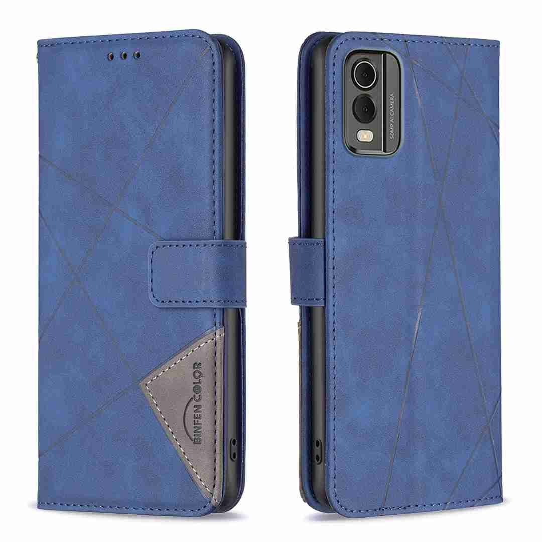 (Binfen2025) - Case For NOKIA C32 Luxury Flip PU Leather Wallet Magnetic Adsorption Cover