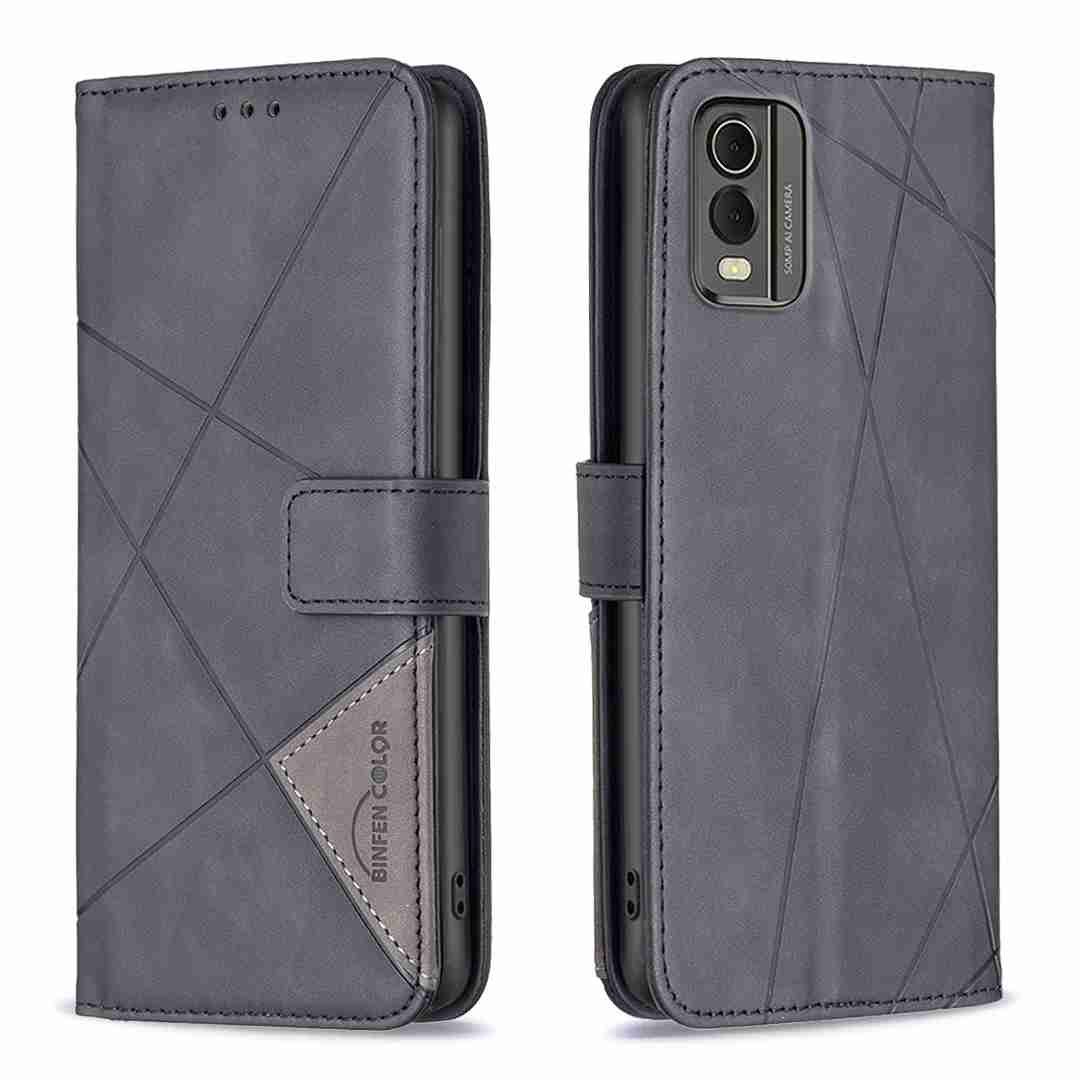 (Binfen2025) - Case For NOKIA C32 Luxury Flip PU Leather Wallet Magnetic Adsorption Cover