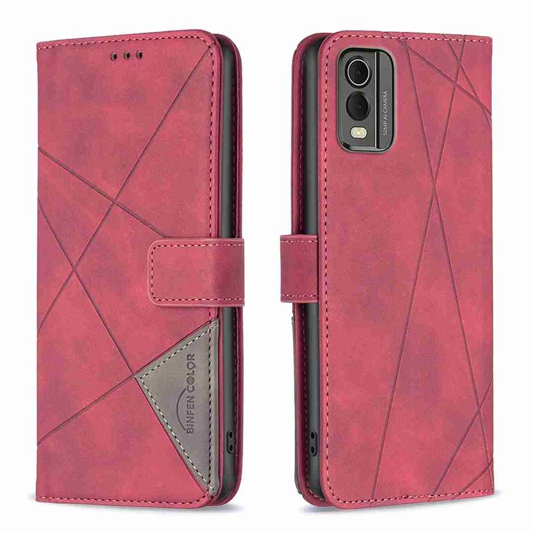 (Binfen2025) - Case For NOKIA C32 Luxury Flip PU Leather Wallet Magnetic Adsorption Cover