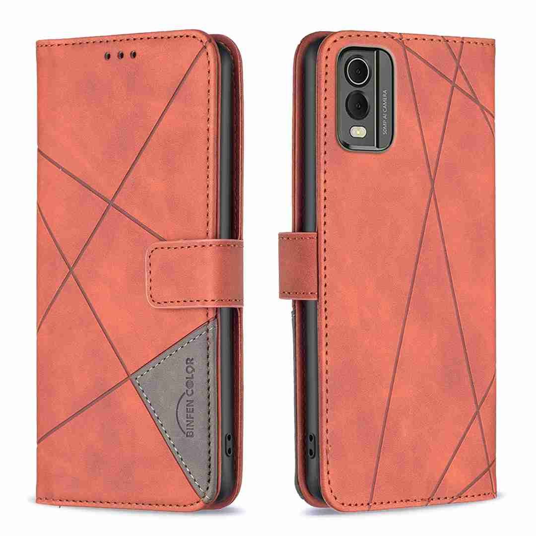(Binfen2025) - Case For NOKIA C32 Luxury Flip PU Leather Wallet Magnetic Adsorption Cover