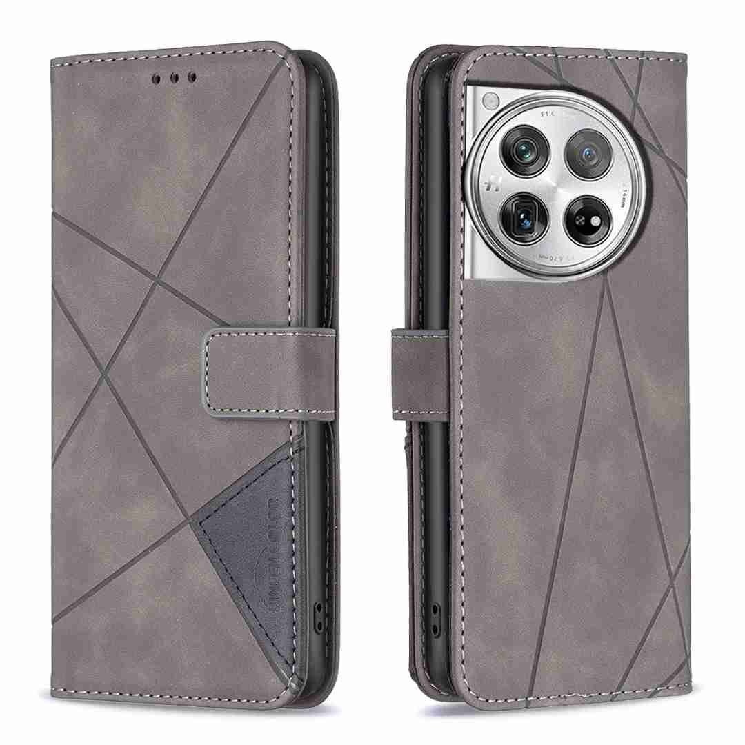 (Binfen2025) - Case For Oneplus 12 5G Luxury Flip PU Leather Wallet Magnetic Adsorption Cover
