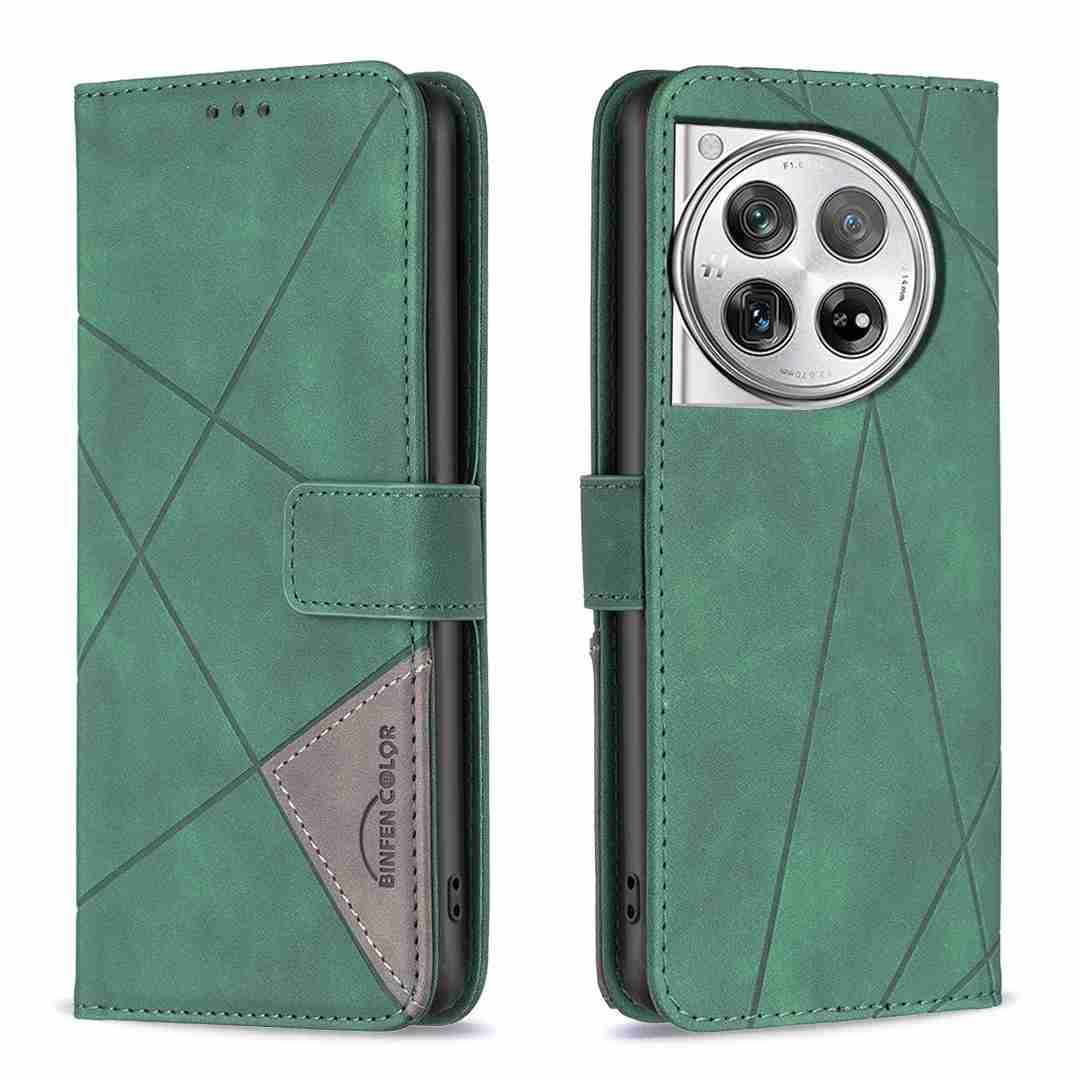 (Binfen2025) - Case For Oneplus 12 5G Luxury Flip PU Leather Wallet Magnetic Adsorption Cover