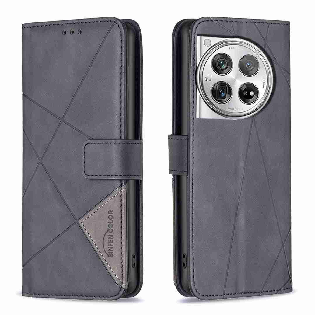 (Binfen2025) - Case For Oneplus 12 5G Luxury Flip PU Leather Wallet Magnetic Adsorption Cover
