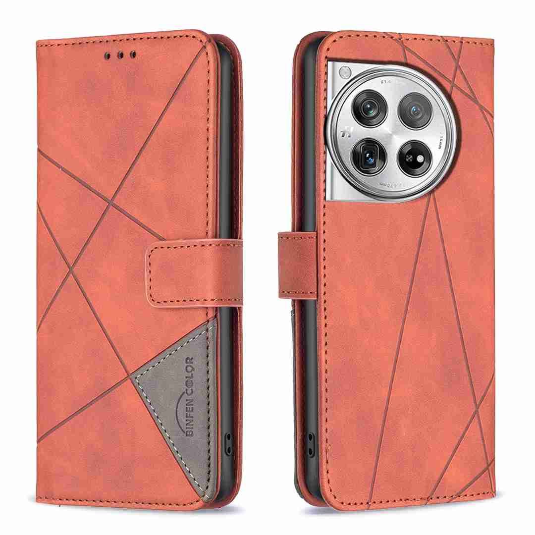 (Binfen2025) - Case For Oneplus 12 5G Luxury Flip PU Leather Wallet Magnetic Adsorption Cover
