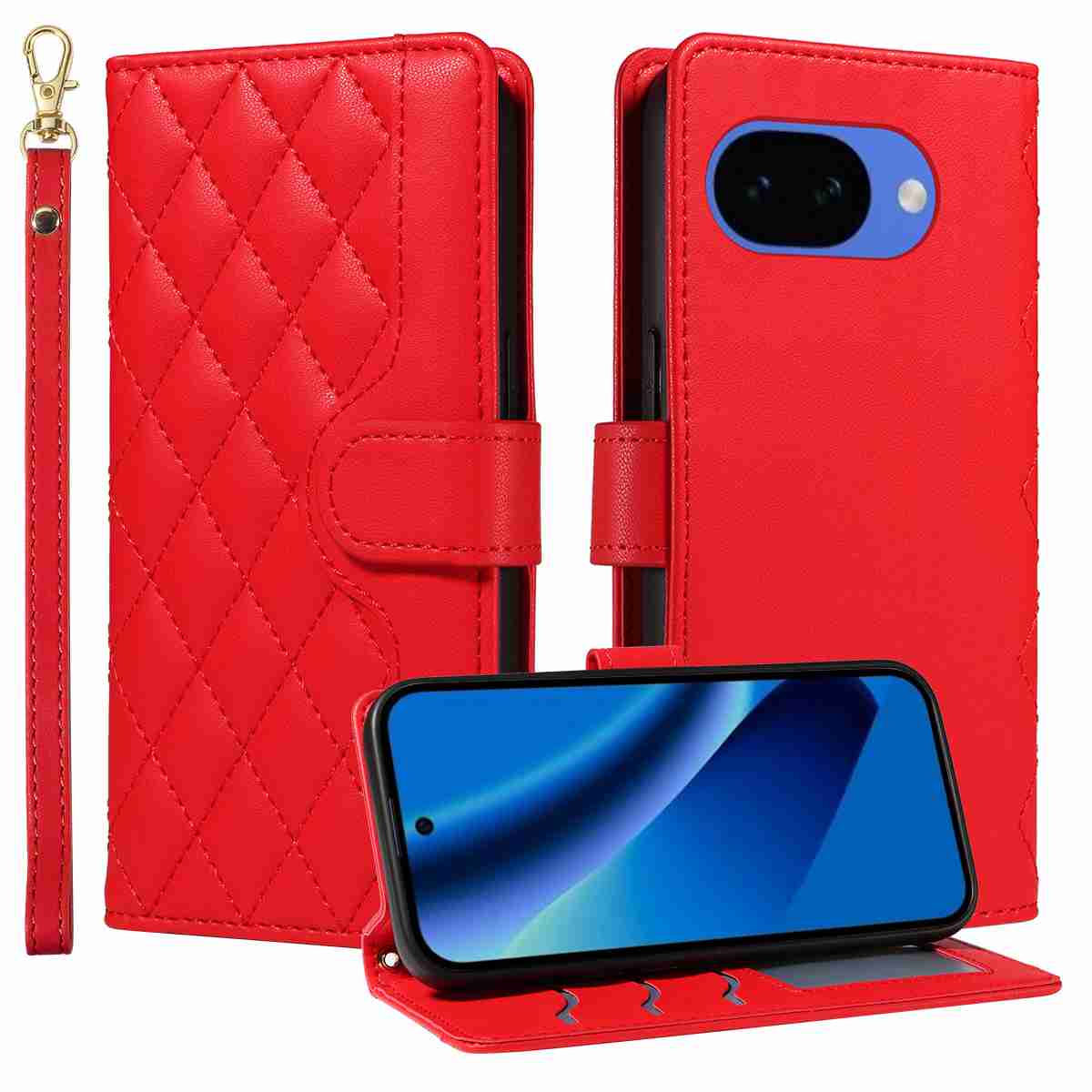 (katu2025) - For Google Pixel 10A Case Luxury Flip PU Leather Wallet Magnetic Adsorption Cover