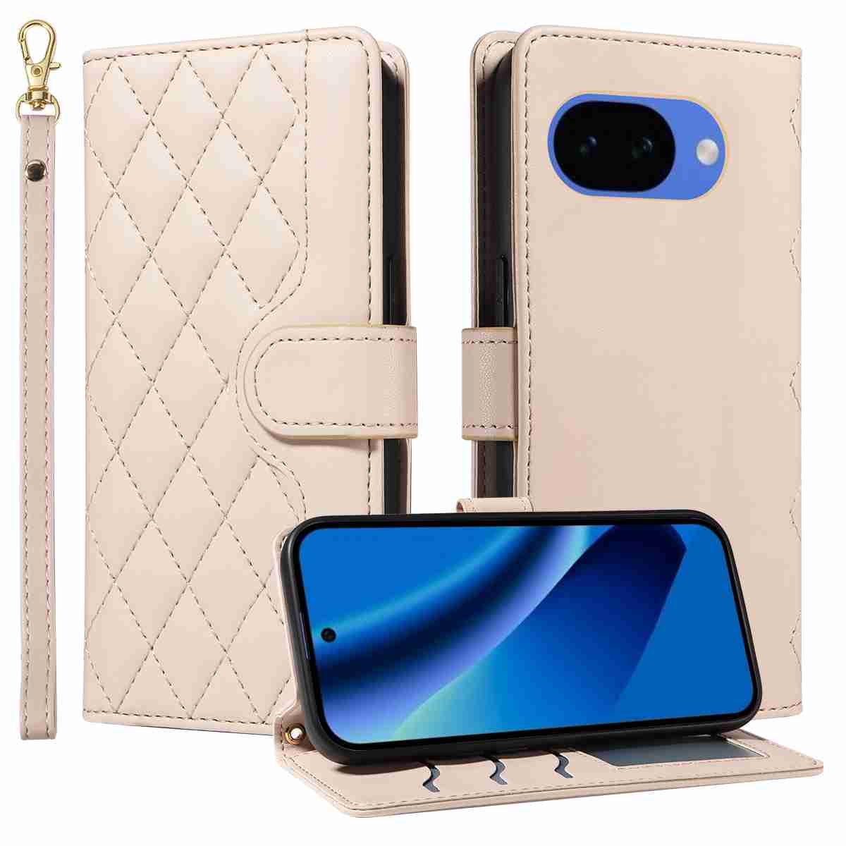 (katu2025) - For Google Pixel 10A Case Luxury Flip PU Leather Wallet Magnetic Adsorption Cover
