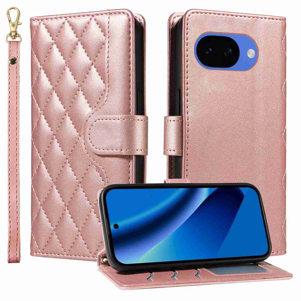 (katu2025) - For Google Pixel 10A Case Luxury Flip PU Leather Wallet Magnetic Adsorption Cover
