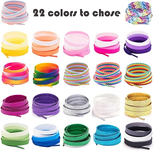 39"(100cm) Flat Colorful Fashion Sneakers Shoelaces, Rainbow Shoe Laces