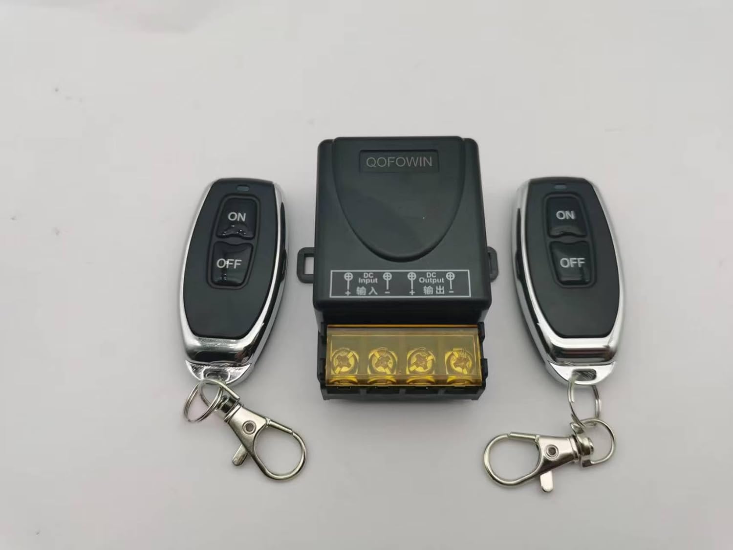 Wireless Remote Switch with 328 ft Long Range,DC 12V/24V/48V/72V Current Rating 30A,12v Remote Control Switch for All Kinds of DC Motors,Luminaire Controll etc