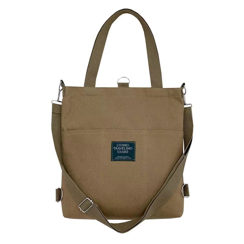 ﻿
Women Fashion Soft Canvas Shoulder Bag Ladies Casual Handbag Tote bag Large Capacity Cotton Reusable Zipper Shopping Beach Bag Student Canvas School Backpack Female Crossbody Shopper Bag