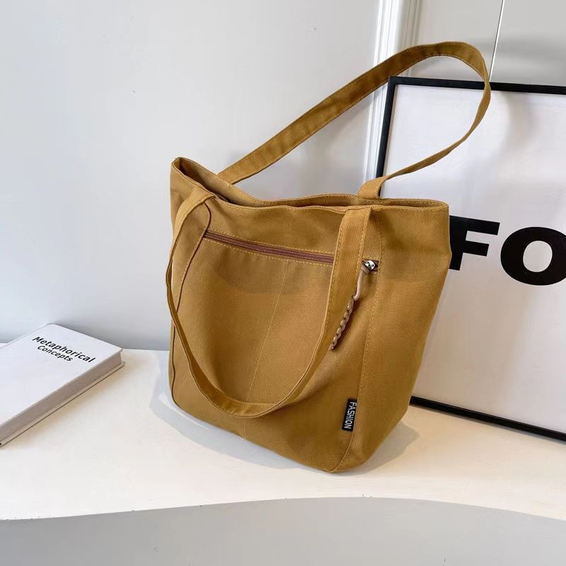 Large Capacity Canvas Women Tote Bags Fashion Female Shoulder Bag Commuting Carrying Bag Casual Designer Handbag Shopper Bag Niche Solid Handbag High Quality  Style Commuting Versatile Canvas Bag