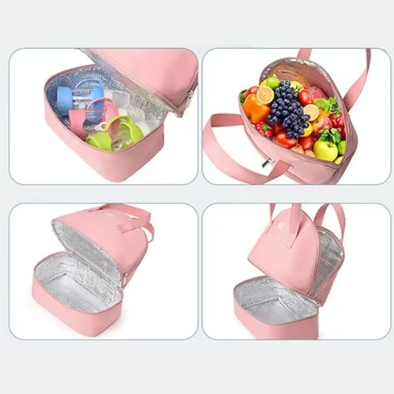 Insulation Bag Milk Storage Breastfeeding Milk Insulation Breast Pump Maternity Cooler Double Layer Fresh Preservation Bag
Double Layer Bento Portable Tote Lunch Box Bag Pouch Food Picnic Bag