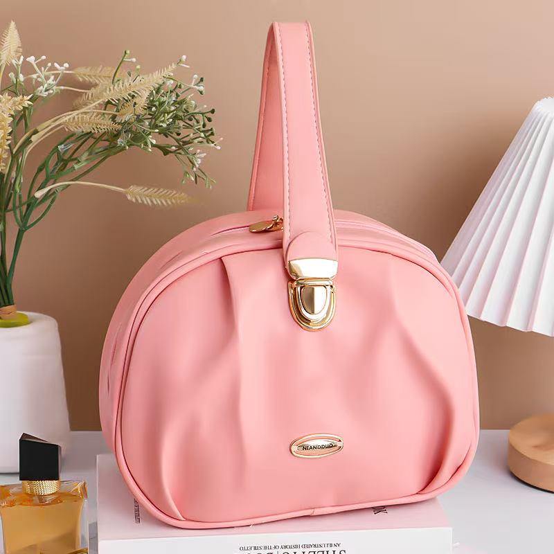 Fashion Makeup Storage Bag Travel Women PU Leather Shell Cosmetic Bag Handbag Portable Makeup Bag Lipstick Perfume Beauty Pouch