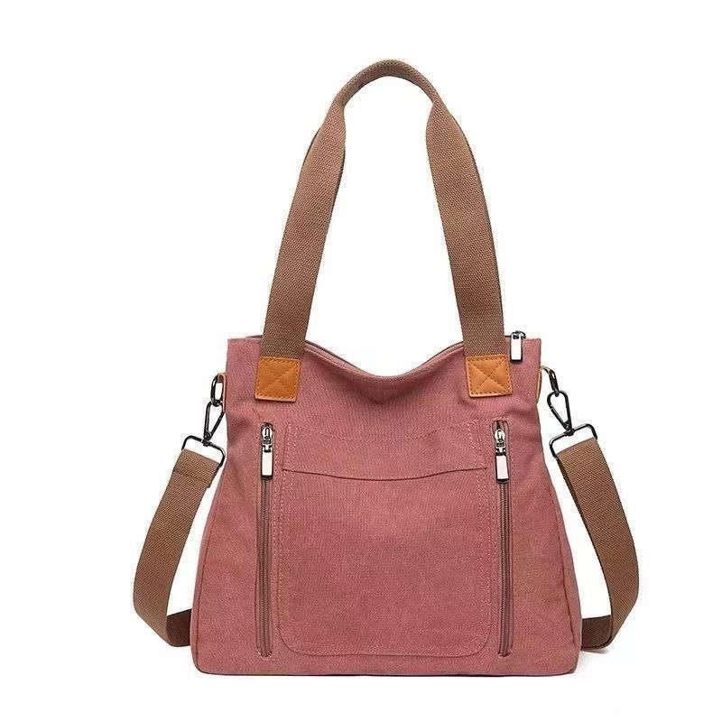 Women's Versatile Handbag Large Capacity Canvas Casual Shoulder Crossbody Bag Women's Stylish and Functional Everyday Use Tote Bag All Occasions Ladies Hand Bags Canvas Tote Bag
