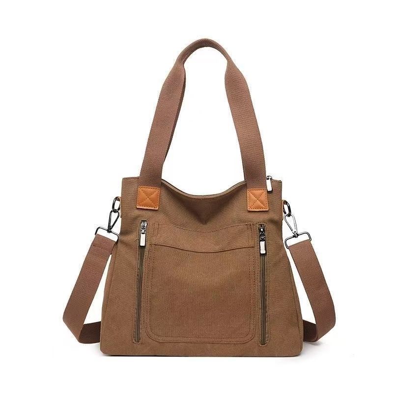 Women's Versatile Handbag Large Capacity Canvas Casual Shoulder Crossbody Bag Women's Stylish and Functional Everyday Use Tote Bag All Occasions Ladies Hand Bags Canvas Tote Bag