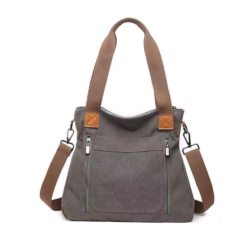 Women's Versatile Handbag Large Capacity Canvas Casual Shoulder Crossbody Bag Women's Stylish and Functional Everyday Use Tote Bag All Occasions Ladies Hand Bags Canvas Tote Bag