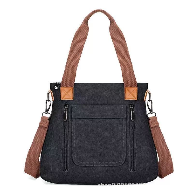 Women's Versatile Handbag Large Capacity Canvas Casual Shoulder Crossbody Bag Women's Stylish and Functional Everyday Use Tote Bag All Occasions Ladies Hand Bags Canvas Tote Bag