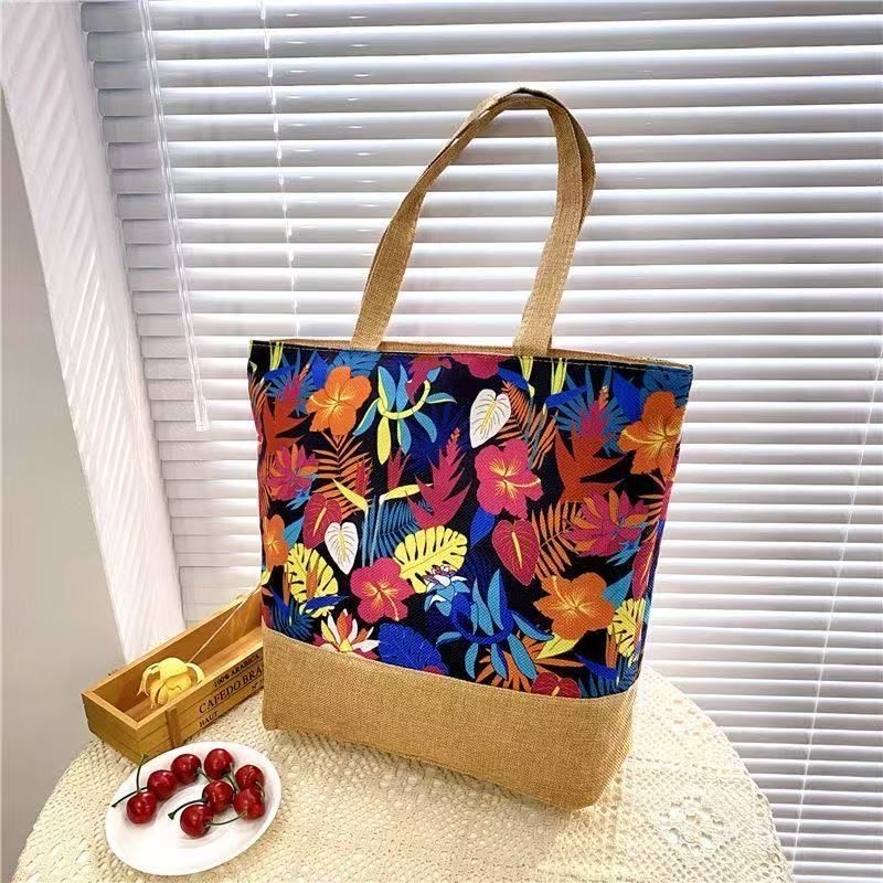 Women Handbag Floral Printed Beach Shopping Large Capacity Tote Bag Fashion Casua High Capacity Travel Ladies Shoulder Bag New