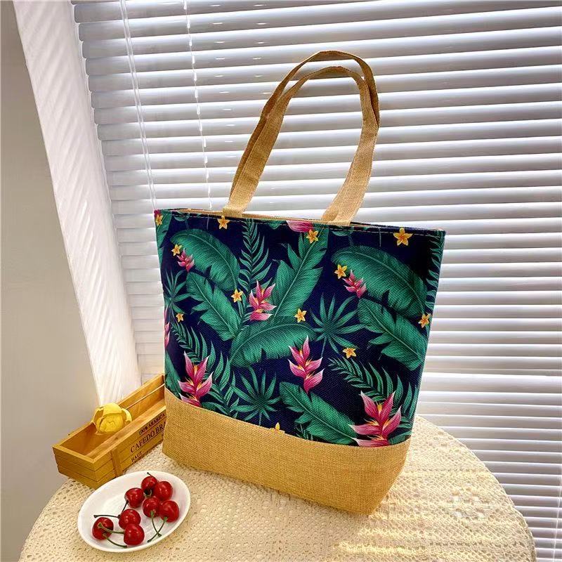 Women Handbag Floral Printed Beach Shopping Large Capacity Tote Bag Fashion Casua High Capacity Travel Ladies Shoulder Bag New