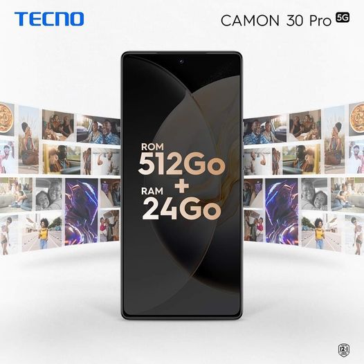 New Arrival Tecno Camon 30 Pro 5G 6.78" 144Hz AMOLED 512GB+24(12+12)GB RAM MTK 8200 Ultimate 70W 5000mAh 50MP Dual Speaker Android 14 Dual Sim Smart Phones phone