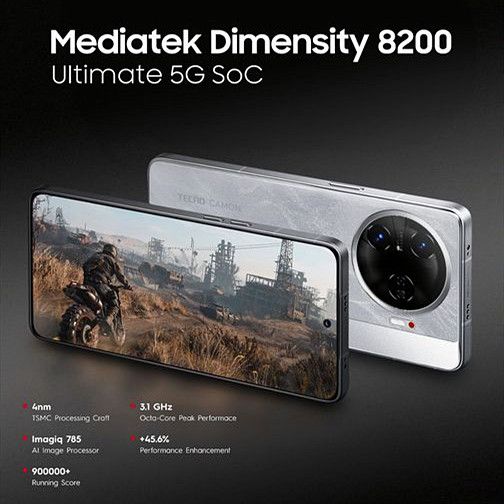 New Arrival Tecno Camon 30 Pro 5G 6.78" 144Hz AMOLED 512GB+24(12+12)GB RAM MTK 8200 Ultimate 70W 5000mAh 50MP Dual Speaker Android 14 Dual Sim Smart Phones phone