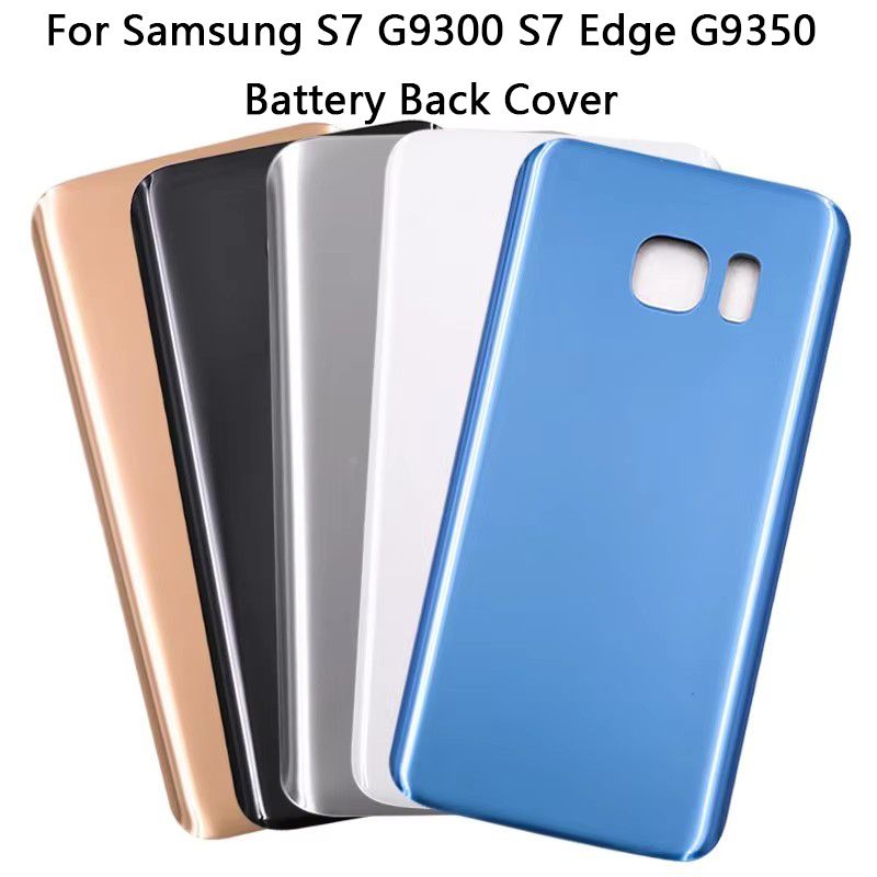 For Samsung Galaxy S7 G930 G930F S7 Edge G935 Battery Back Cover S7 Rear Door 3D Glass Panel Housing Case Adhesive Replace
