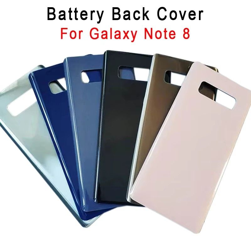For Samsung Galaxy Note 8 note8 Glass Housing Cover Battery Back Case Door Rear Panel Replacement Part With Adhesive Sticker