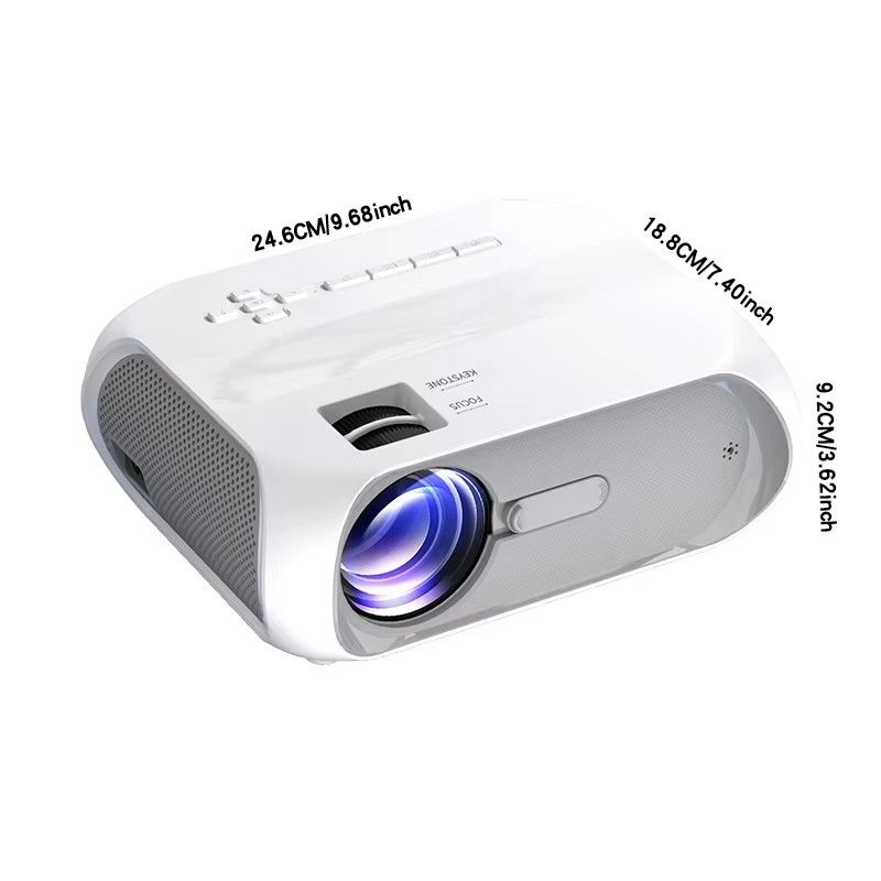 1080P Projector Portable Home Theater Projector Multi-Layer  Coated Lens Projector for Office School