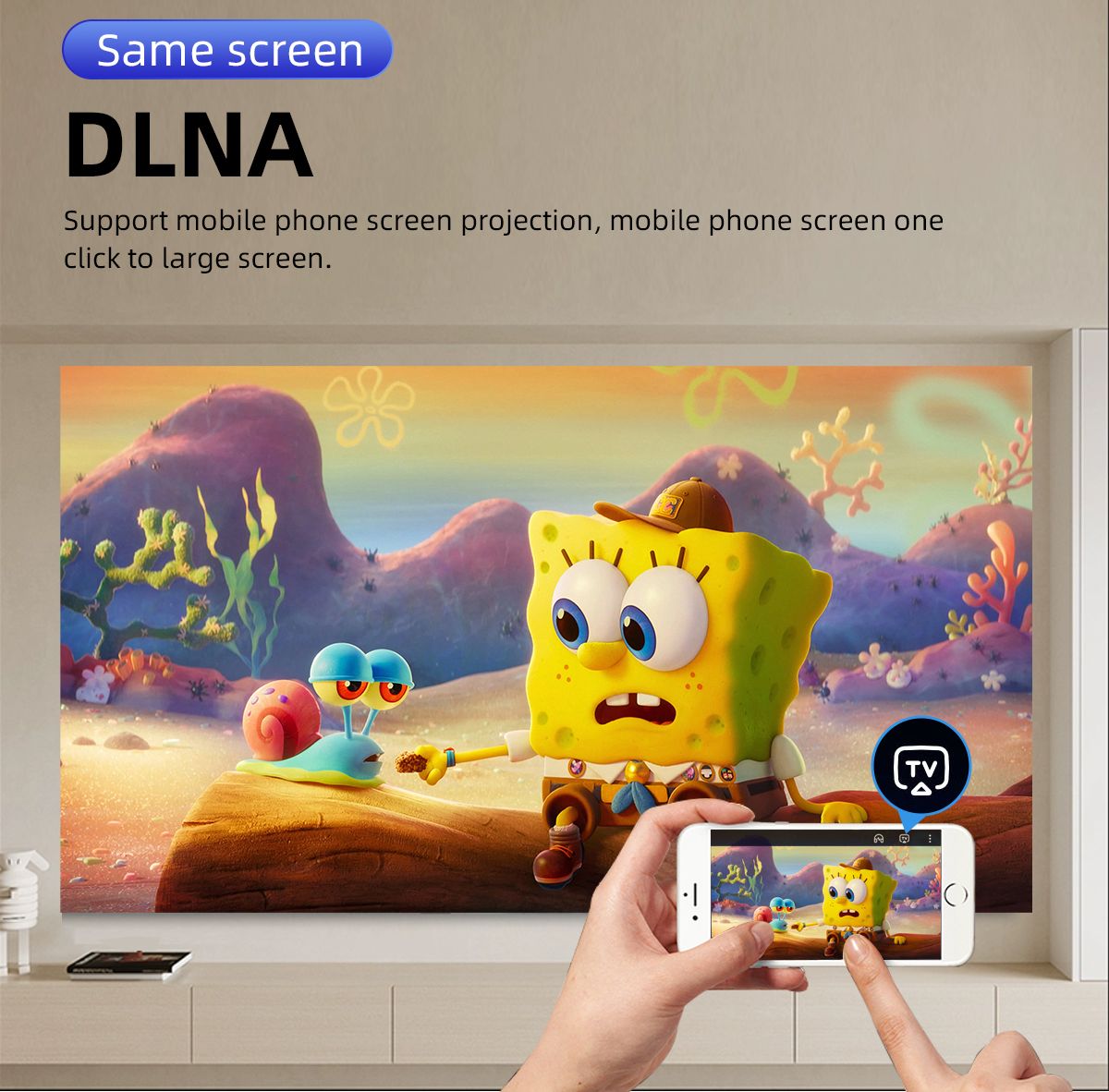 Android HD Projector Full Decode Projetor 1GB+16GB Wifi Bluetooth Cinema Home Keystone HDMI Projector