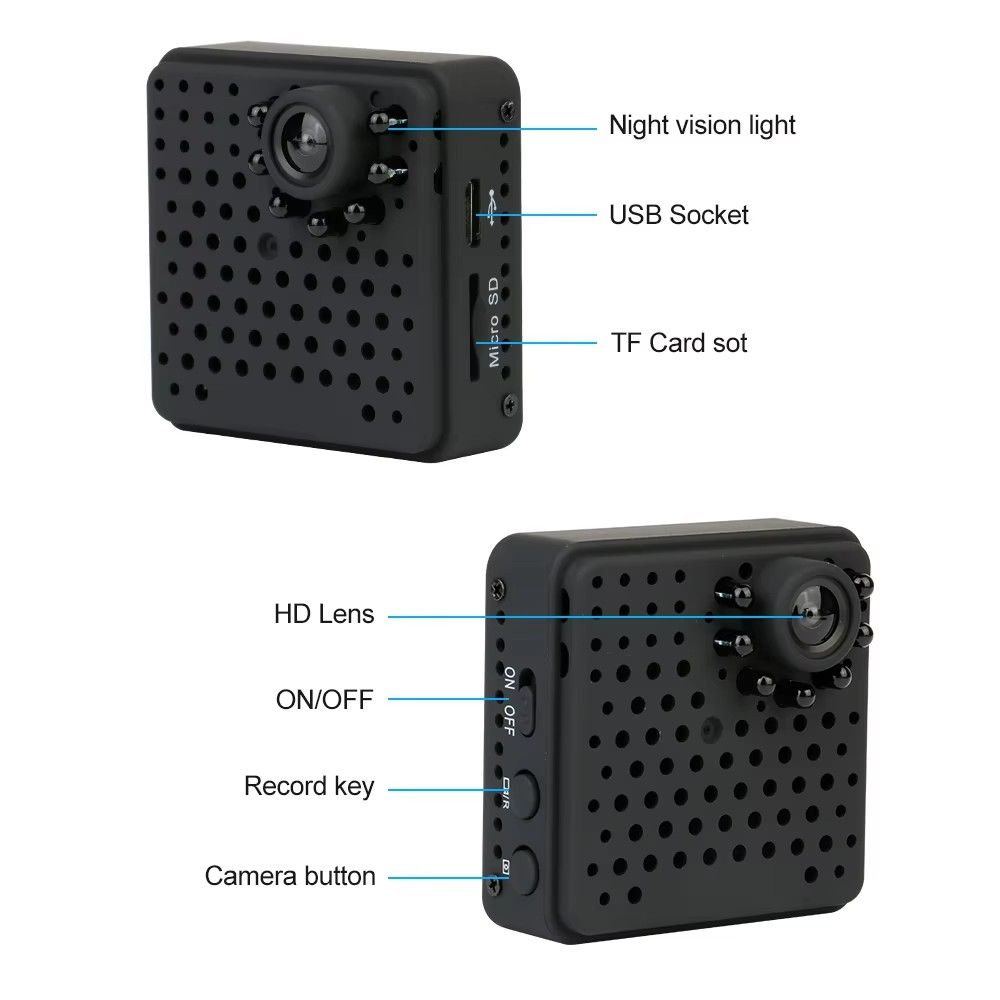 W18 HD 1080P Mini Camera WiFi Portable Indoor Smart Home Security Cam Night Vision Motion Detection Surveillance Cameras Monitor