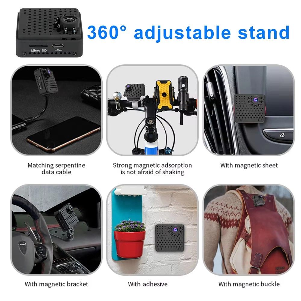 W18 HD 1080P Mini Camera WiFi Portable Indoor Smart Home Security Cam Night Vision Motion Detection Surveillance Cameras Monitor