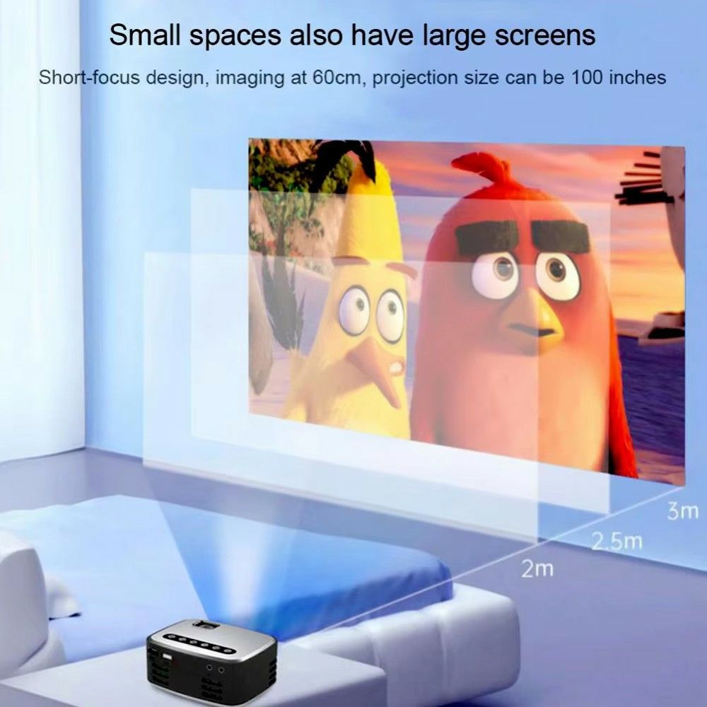 Projector 1080P Video Beamer Multimedia Home Theater Movie Projector For Home Cinema Outdoor Beamer USB