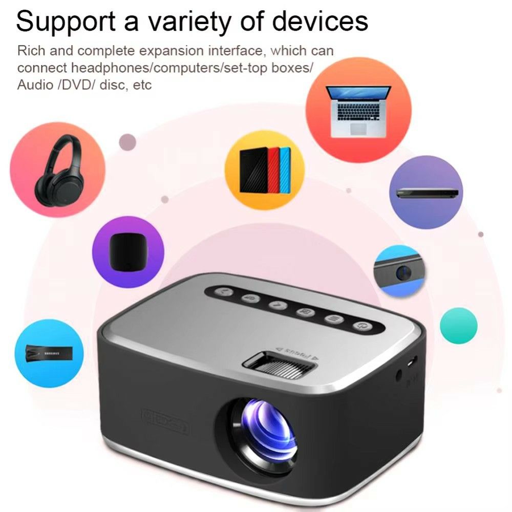 Projector 1080P Video Beamer Multimedia Home Theater Movie Projector For Home Cinema Outdoor Beamer USB