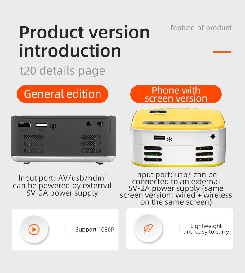 Projector 1080P Video Beamer Multimedia Home Theater Movie Projector For Home Cinema Outdoor Beamer USB