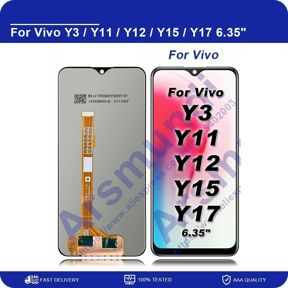 6.35'' For Vivo Y11 Y12 Y15 Y17 Y3 LCD Display Touch Screen Digiziter Assembly