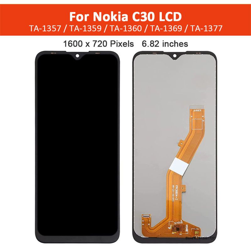 LCD Display Touch Screen Digitizer Assembly For Nokia C30 TA-1357 TA-1377 TA-1369 TA-1360 TA-1359