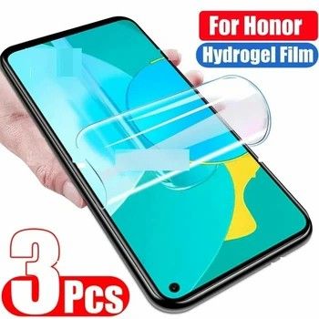3PCS Protective Film for Huawei honor View 10 10i 20 Gel Screen protector for Honor Play 8 Pro 9 10 lite HD Hydrogel Film