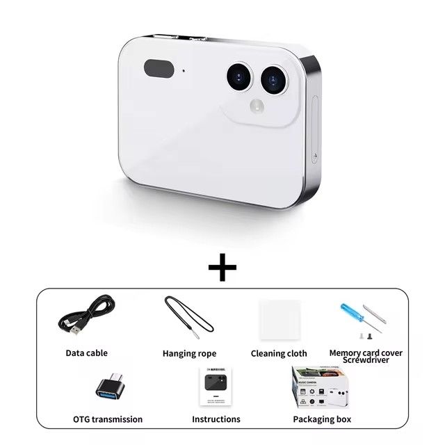 D6 Digital Camera 4K HD Camera Recorder Music Player Touch Control Screen Vlogging Camera Night Vision 64MP Camcorder