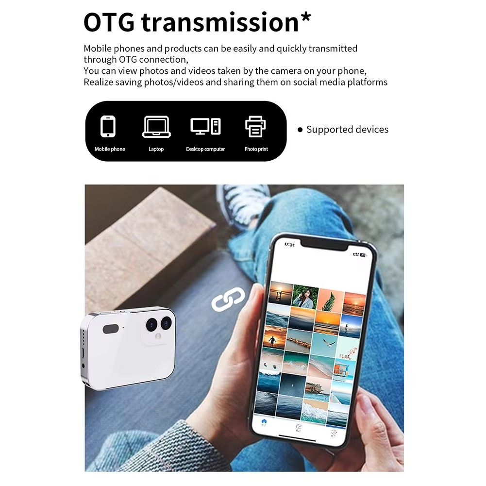 D6 Digital Camera 4K HD Camera Recorder Music Player Touch Control Screen Vlogging Camera Night Vision 64MP Camcorder