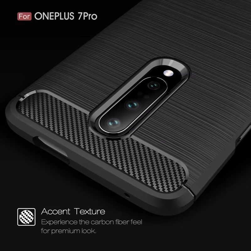 Carbon Fiber Case For Oneplus 7 pro 1+7 Pro Shockproof Silicone Cases Full Protection For One Plus 7Pro Phone Back Cover Case