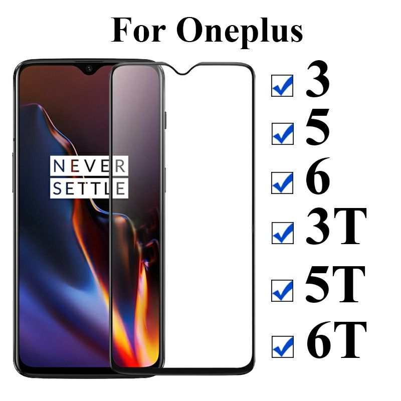 Screen Protector for OnePlus 6 6T 7 7T Pro Protective Glass for OnePlus 3 3T 5 5T 9H Hard Full Coverage Screen Protector