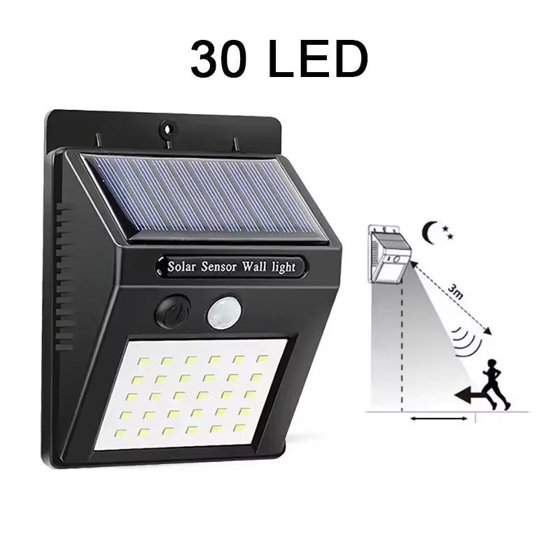 Outdoor Waterproof LED Solar Light Eco-Friendly PIR Motion Sensor Wall Light Solar Powered Street Lamp Yard Garden Decoration