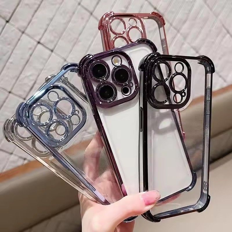 Luxury Plating Airbag Case For Tecno Spark Go 2024 2023 Spark 20C Camon 30 pro Tecno Pop 7 Pro Pop 8 cover
