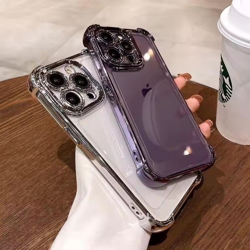 Luxury Plating Airbag Case For Tecno Spark Go 2024 2023 Spark 20C Camon 30 pro Tecno Pop 7 Pro Pop 8 cover