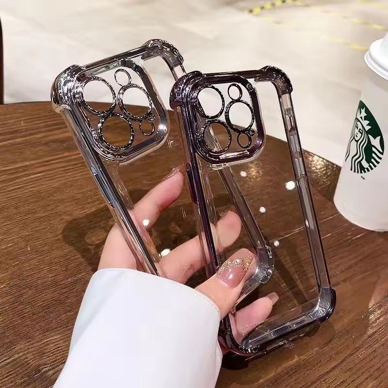 Luxury Plating Airbag Case For Tecno Spark Go 2024 2023 Spark 20C Camon 30 pro Tecno Pop 7 Pro Pop 8 cover