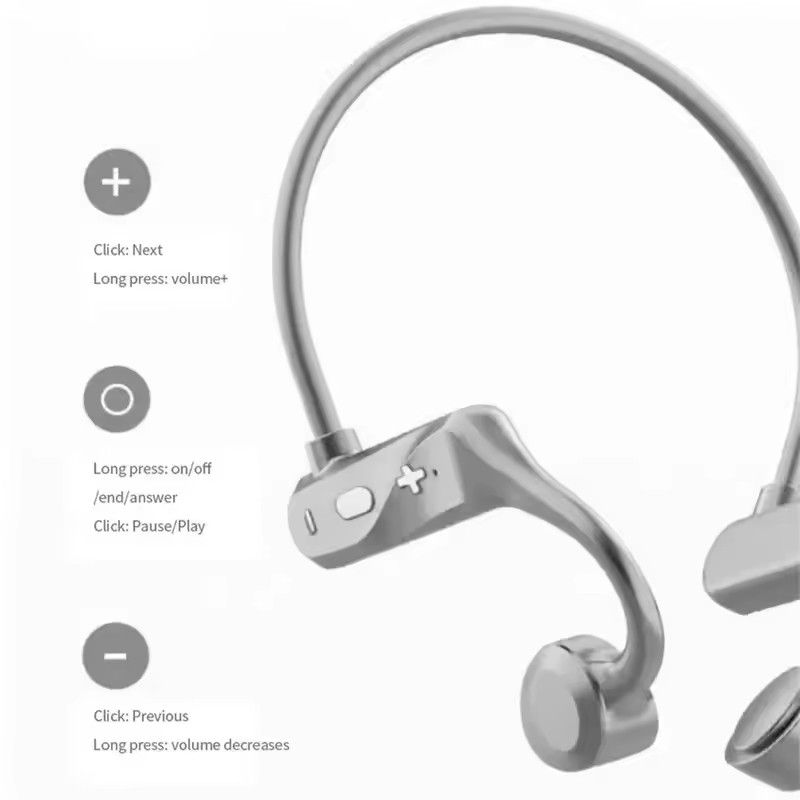 KS69 Bone Conduction Earphone TWS Bluetooth-compatible Wireless Headphones With Mic Hifi Sound Waterproof Sports Music Headset