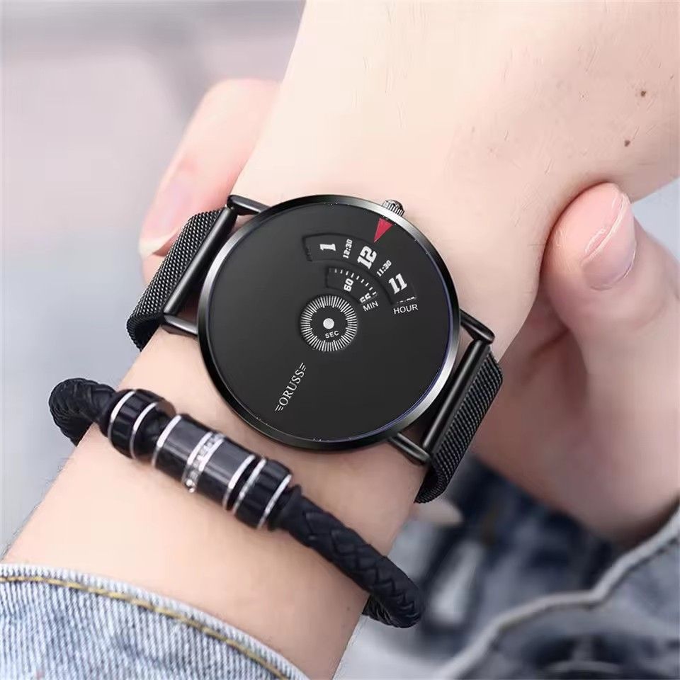 New black technology men's student watch high-grade handsome trend all fashion durable casual gentleman personality men's watch