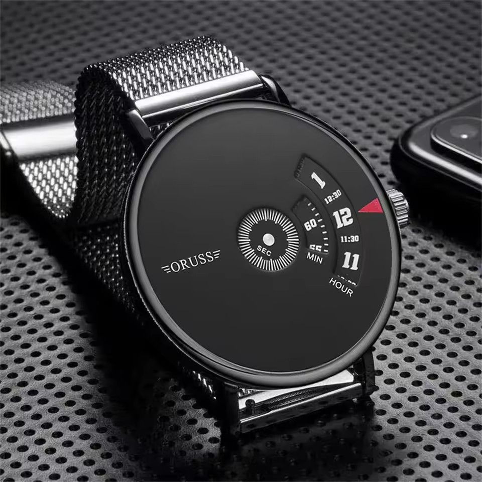 New black technology men's student watch high-grade handsome trend all fashion durable casual gentleman personality men's watch